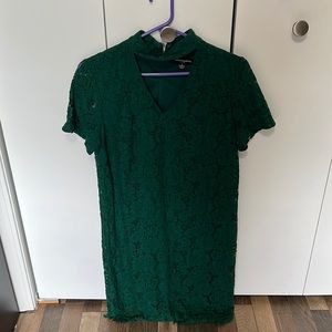 Green lace dress